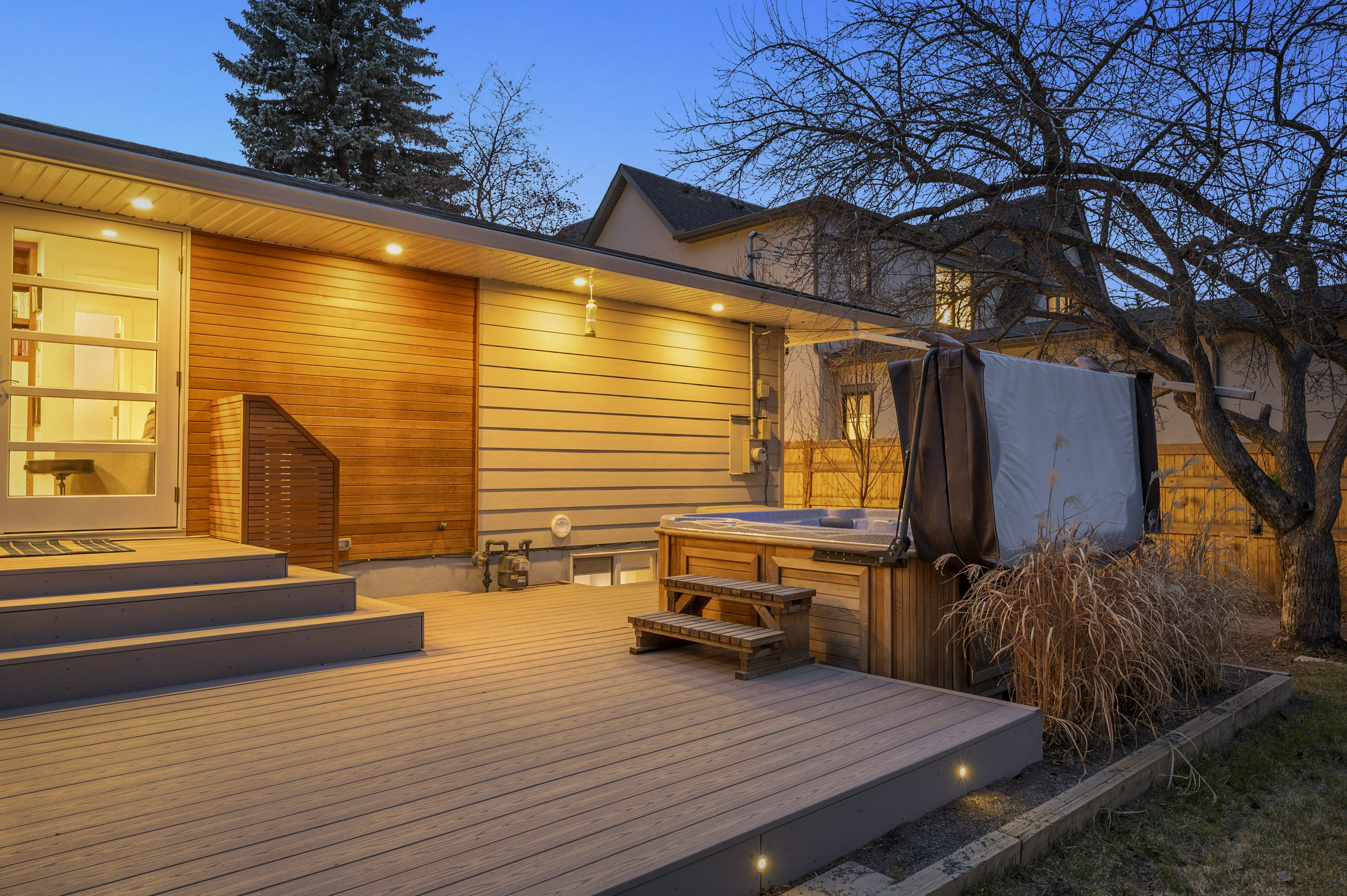 Backyard Twilight View